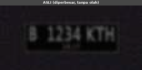 Rekaman Asli Plat Nomor